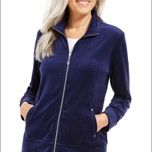 KAREN SCOTT SPORT Women’s Velour Jacket Zip Up